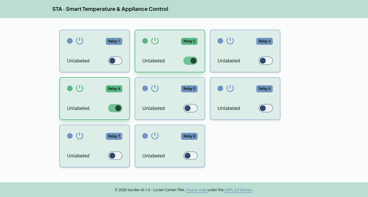 Screenshot of STA